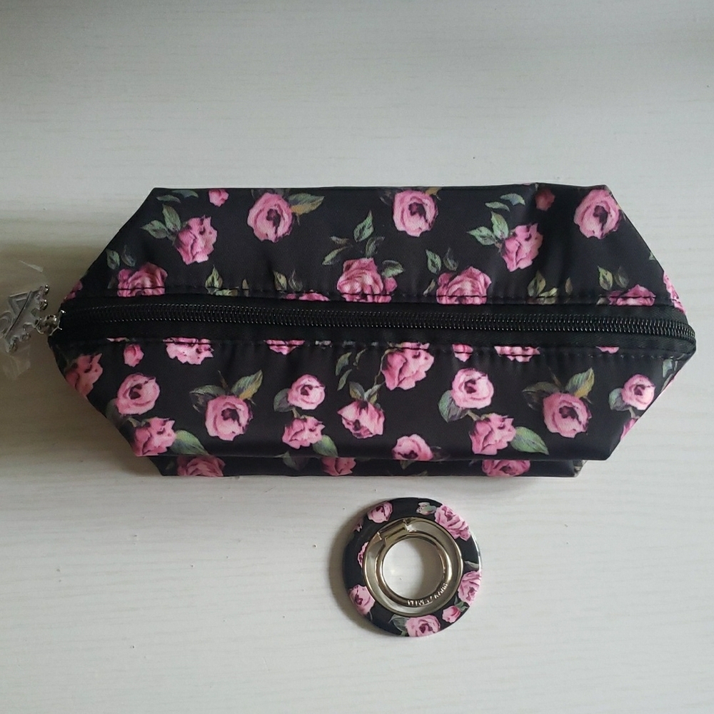 Floral Black and Pink Women's Bag